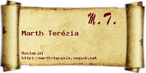 Marth Terézia névjegykártya